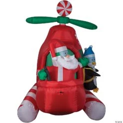 9ft Airblown Animated Helicopter Christmas Inflatable -Gemmy 108 blow up inflatable animated helicopter outdoor yard decoration ss119408g a01