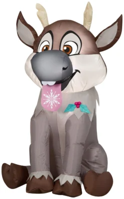 Gemmy Christmas Airblown Inflatable Inflatable Baby Sven, 3.5 Ft Tall, Grey