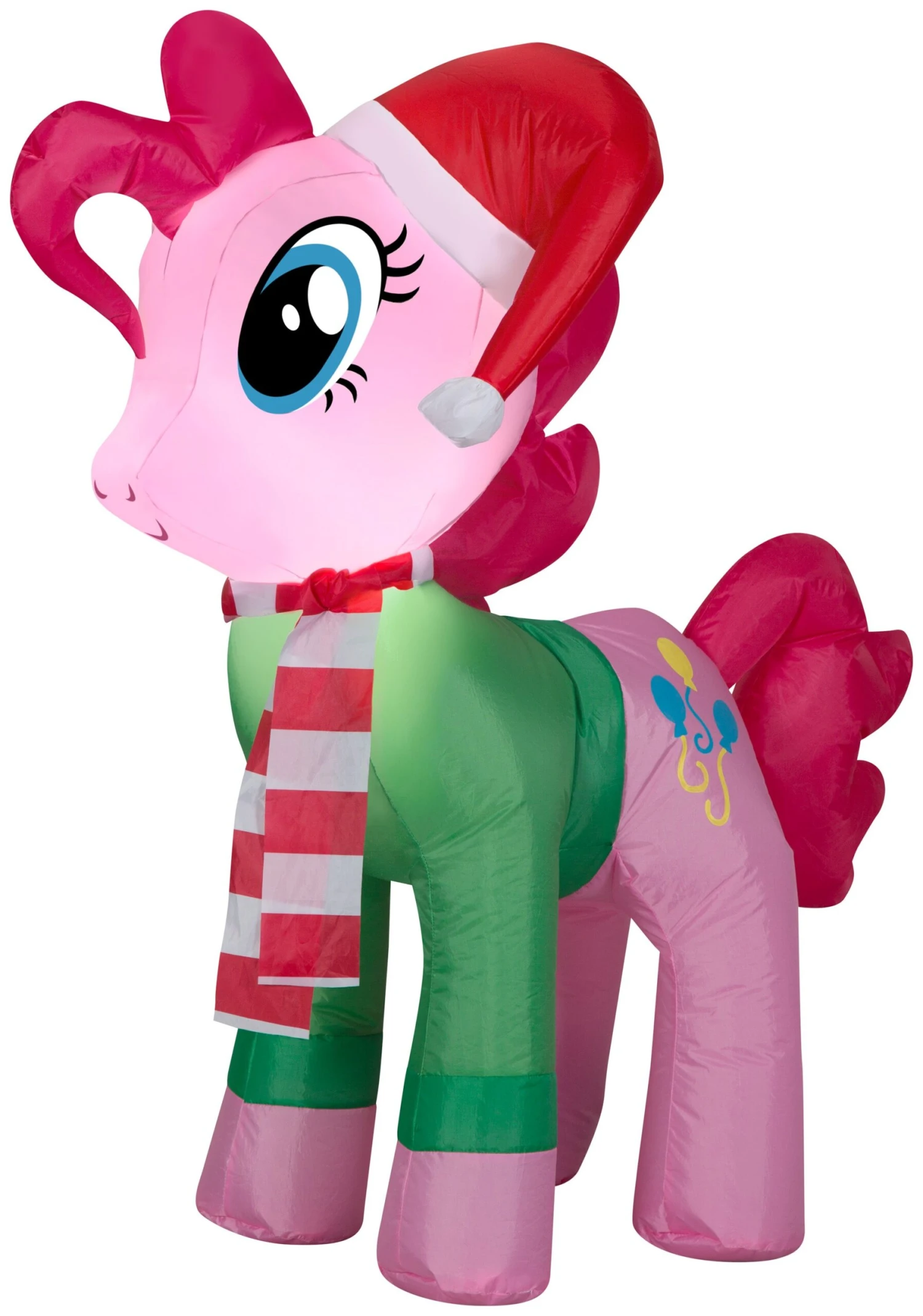 Gemmy Christmas Airblown Inflatable Inflatable Pinkie Pie With Santa Hat And Green Sweater 1 Gemmy Christmas Airblown Inflatable Inflatable Pinkie Pie With Santa Hat And Green Sweater