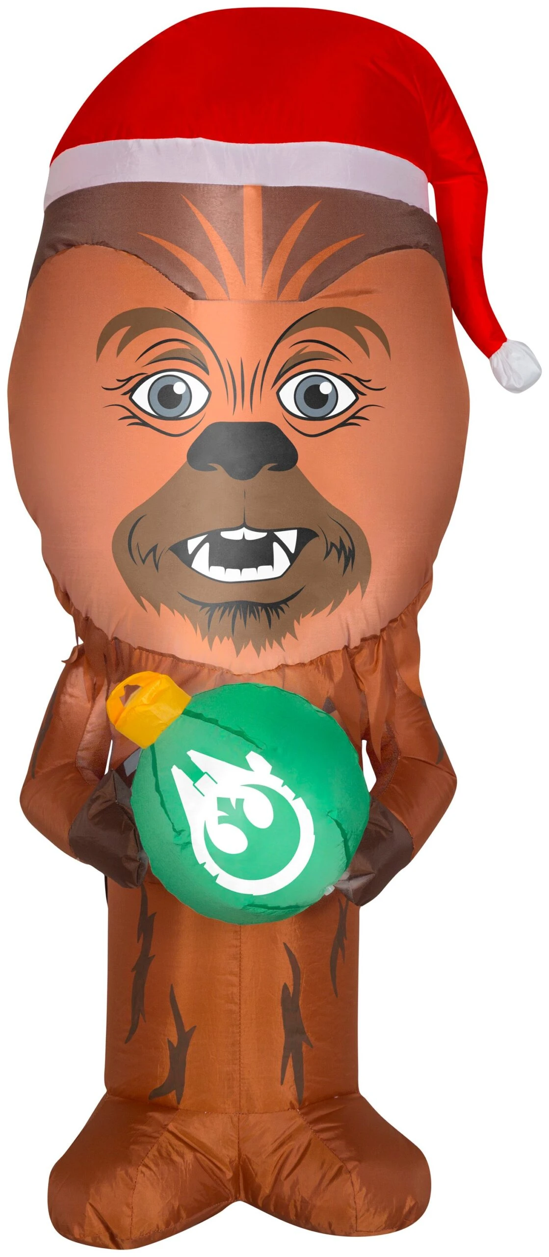 Gemmy Christmas Airblown Inflatable Inflatable Chewbacca With Santa Hat, 3.5 Ft Tall, Brown 1 Gemmy Christmas Airblown Inflatable Inflatable Chewbacca With Santa Hat, 3.5 Ft Tall, Brown