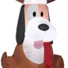 Gemmy Christmas Airblown Inflatable Whimsey Dog W/Antlers, 3.5 Ft Tall, Brown