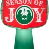 Gemmy Christmas Airblown Inflatable Outdoor Season Of Joy Sign, 3.5 Ft Tall, Red