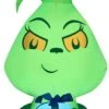 Gemmy Christmas Airblown Inflatable Inflatable Little Grinch, 4 Ft Tall, Green