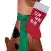 Gemmy Christmas Airblown Inflatable Scooby W/Santa Hat And Stocking WB, 3.5 Ft Tall