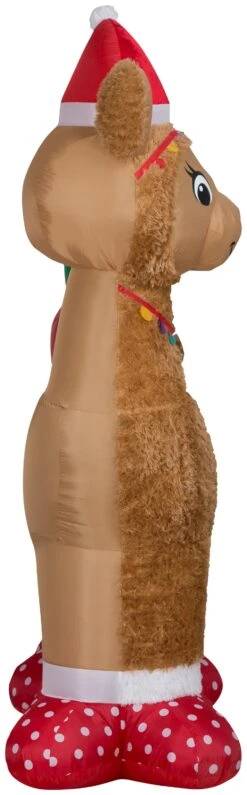 Gemmy Christmas Airblown Inflatable Mixed Media Luxe Alpaca, 7 Ft Tall, Multi -Gemmy 118151 Right