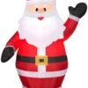 Gemmy Christmas Airblown Inflatable Santa, 4 Ft Tall, Multi