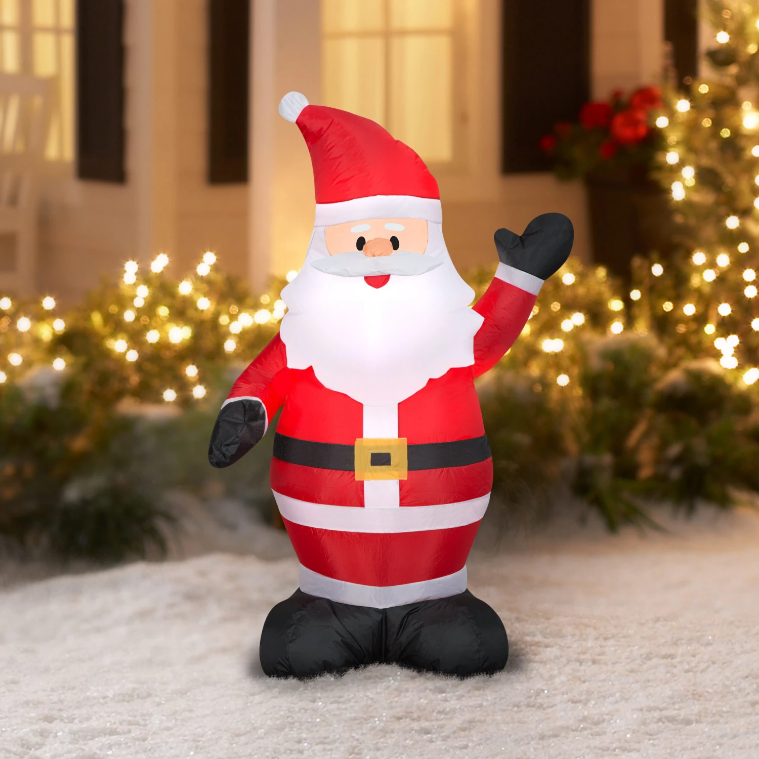 Gemmy Christmas Airblown Inflatable Santa, 4 Ft Tall, Multi 2 Gemmy Christmas Airblown Inflatable Santa, 4 Ft Tall, Multi - Image 2