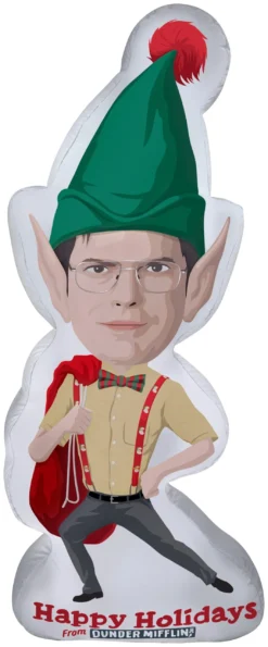 Gemmy Photorealistic Airblown Inflatable Stylized Dwight From The Office S LG Universal, 6 Ft Tall