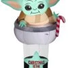 Gemmy Christmas Airblown Inflatable The Child In Pod Scene Star Wars, 6 Ft Tall, Grey