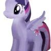 Gemmy Christmas Airblown Inflatable Inflatable Twilight Sparkle With Santa Hat, 3.5 Ft Tall, Purple