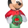 Gemmy Christmas Airblown Inflatable Inflatable Mickey Mouse With Plaid Accents, 6 Ft Tall, Green