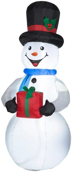 Gemmy Christmas Airblown Inflatable Inflatable Snowman, 6.5 Ft Tall, White