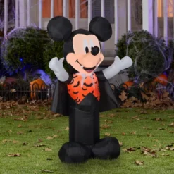 Gemmy Airblown Inflatable Mickey Mouse Vampire In Orange Bat Vest, Self-Inflates 5 Gemmy Airblown Inflatable Mickey Mouse Vampire In Orange Bat Vest, Self-Inflates -Gemmy 1445633 A2