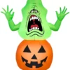 Gemmy Airblown Inflatable Slimer On Pumpkin, Self-Inflates