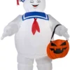 Gemmy Airblown Inflatable Stay Puft With Pumpkin Tote, Self-Inflates
