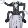Gemmy Airblown Inflatable Jack Skellington On Tombstone, Self-Inflates