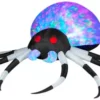 Gemmy Projection Kaleidoscope Black/White Spider Halloween Inflatable