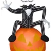 Gemmy Airblown Nightmare Before Christmas Jack On Pumpkin Inflatable, Self-Inflates