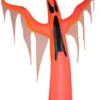 Gemmy Airblown Neon Orange Ghost Decor, Black Light