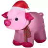 Gemmy Airblown Inflatable Pig Decoration, Self-Inflates, Lights Up