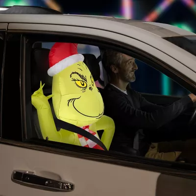 Gemmy Car Buddy Airblown Inflatable Grinch With Scarf 2 Gemmy Car Buddy Airblown Inflatable Grinch With Scarf - Image 2