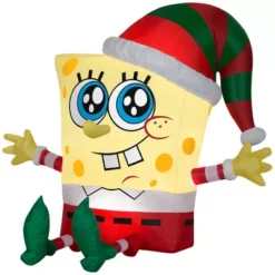 Gemmy Airblown Inflatable SpongeBob In Holiday Outfit