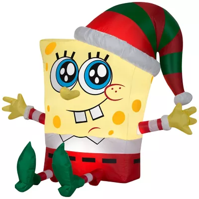 Gemmy Airblown Inflatable SpongeBob In Holiday Outfit 1 Gemmy Airblown Inflatable SpongeBob In Holiday Outfit