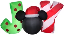 Gemmy Airblown Inflatable Mickey Mouse Head Joy Sign