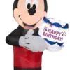 Gemmy Airblown Inflatable Mickey Mouse With Birthday Cake