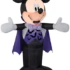 Gemmy Airblown Disney Mickey In Vampire Costume Decor, Small