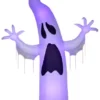 Gemmy Airblown Giant LightShow ShortCircuit Ghoul Ghost Decor, Black Light