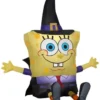 Gemmy Airblown Nickelodeon SpongeBob As Witch Decor, Small