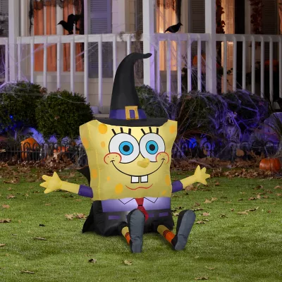 Gemmy Airblown Nickelodeon SpongeBob As Witch Decor, Small 2 Gemmy Airblown Nickelodeon SpongeBob As Witch Decor, Small - Image 2