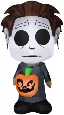 Gemmy Airblown Universal Michael Myers With Jack-O-Lantern Decor (WM), Medium