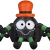 Gemmy Animated Airblown Giant Spider With Orange Hat Inflatable