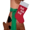 Gemmy Airblown Inflatable Scooby With Santa Hat And Stocking, WB