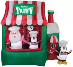Gemmy Animated Airblown Inflatable North Pole Taffy Stand