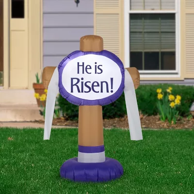 Gemmy Airblown Outdoor He Is Risen Easter Sign, Small 4 Gemmy Airblown Outdoor He Is Risen Easter Sign, Small - Image 4