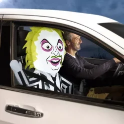 Gemmy Airblown Inflatable Stylized Beetlejuice CarBuddy With Treat Sack -Gemmy 1904172 A3
