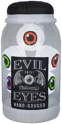 Gemmy Airblown Inflatable Flashing-Evil Eye Jar 1 Gemmy Airblown Inflatable Flashing-Evil Eye Jar