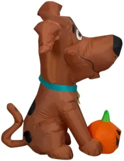 Gemmy Airblown Inflatable SCOOB Puppy With Pumpkin, 42.13 In. X 31.5 In. X 25.2 In. -Gemmy 1904202 A1