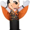 Gemmy Airblown Inflatable Mickey Mouse As Vampire With Candy Toss Vest