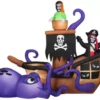 Gemmy Airblown Inflatable Giant Halloween Pirate Ship Scene