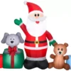 Gemmy Airblown Outdoor Inflatable Santa And Friends Scene