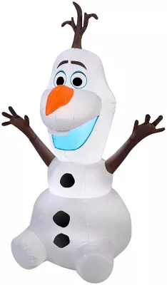 Gemmy Airblown Outdoor Inflatable Olaf In Sitting Pose