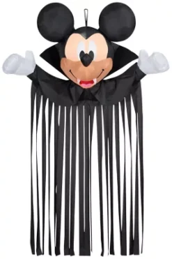 Gemmy Airblown Mickey Head With Streamers Door Hanger