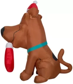 Gemmy Airblown Puppy Scoob With Stocking, G-116015 -Gemmy 2063491 A2