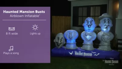 Gemmy Lightshow Airblown Musical Haunted Mansion Busts, G-229853 6 Gemmy Lightshow Airblown Musical Haunted Mansion Busts, G-229853 - Image 6