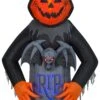 Gemmy LightShow Airblown Inflatable Pumpkin Reaper With Fire & Ice Technology And Micro LED Lights, 8.5 Ft Tall