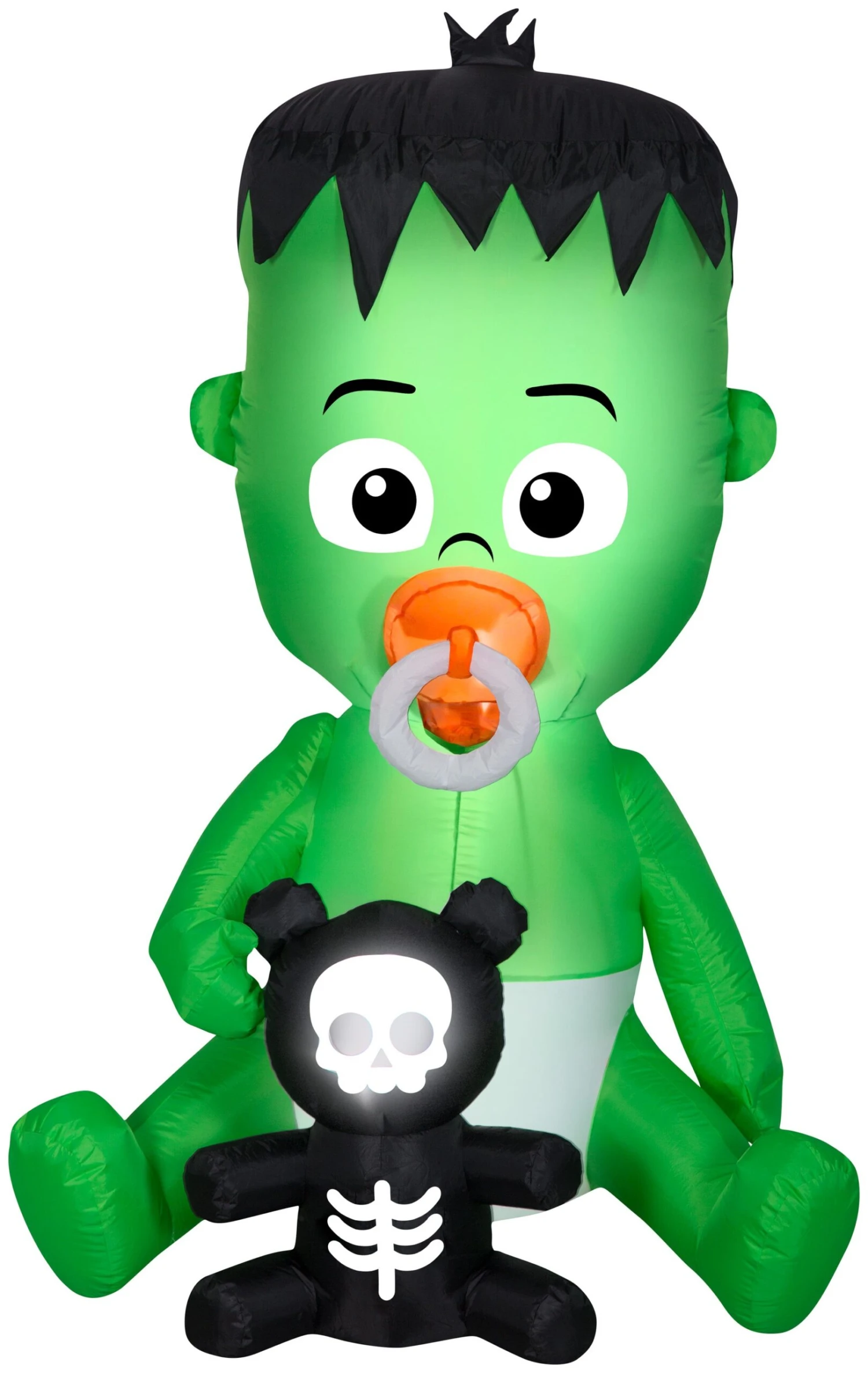 Gemmy Animated Airblown Nom Nom Baby W/Pacifier, 5.5 Ft Tall, Green 1 Gemmy Animated Airblown Nom Nom Baby W/Pacifier, 5.5 Ft Tall, Green